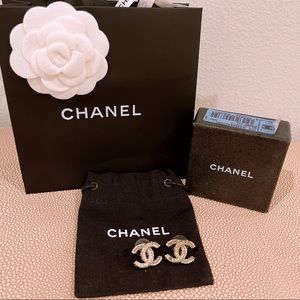 Chanel logo earrings